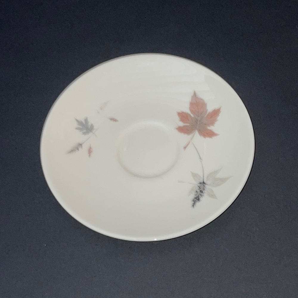 Royal Doulton Tumbling Leaves Demitasse Saucer Vintage China England Espresso